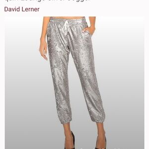 David Lerner Silver Sequin Women's Pants